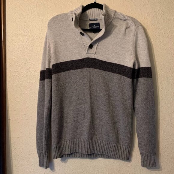 American Eagle *Seriously Soft* Knit 1/4 Button up sweater - Mens Size XS - Picture 1 of 10